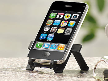 PEARL Portabler Handyaufsteller für iPod, iPhone, Handys & Co.