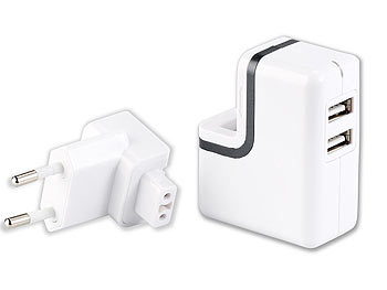 revolt 2-faches USB-Netzteil (10 W, 1 A) für iPod, iPhone, Smartphones