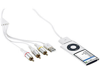 Callstel AV-Kabel (Videokabel) für iPod, iPad & iPhone zu 3x Cinch+USB
