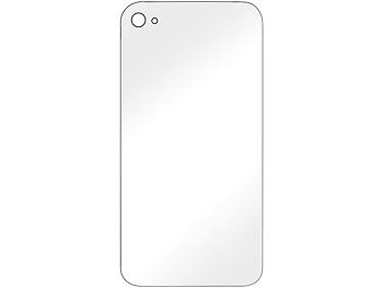 Somikon Glasklare Schutzfolie für die Rückseite von iPhone 4/4s
