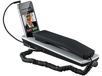 Callstel Dockingstation mit Komfort-Telefonhörer für iPhone 3/3Gs/4/4s