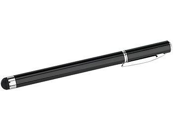 Callstel 2in1-Kugelschreiber & Touchscreen-Stift Metallgehäuse schwarz
