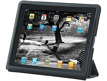 Xcase Ultradünne Schutzhülle für iPad 2, 3 und 4, mit Aufsteller