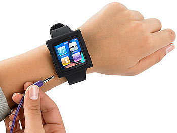 Xcase Silikonarmband für iPod nano 6G: Macht den Player zur Armbanduhr