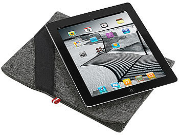 Tablet Cover: Xcase Hochwertige Filz-Tasche für 9,7" Tablets, Kunstleder-Außentasche