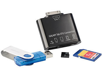 Callstel 5in1-Speicheradapter für Galaxy Tab: USB, SD (Versandrückläufer)