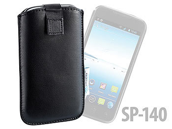 simvalley Mobile Sleeve für 4,5" Smartphone SP-140 & SP-142, schwarz