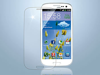 Somikon Anti Fingerprint-Display-Schutzfolie Samsung Galaxy S3 5er-Set