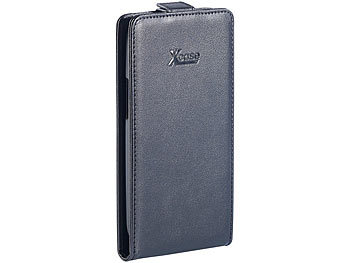 Xcase Stilvolle Klapp-Schutztasche für Samsung Galaxy S3, schwarz