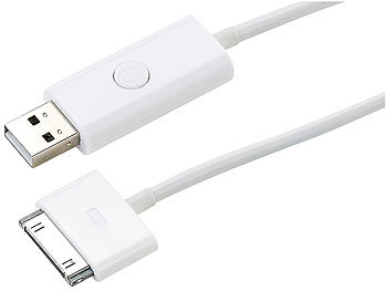 Callstel Lauflicht-Ladekabel für iPhone, iPad, iPod mit Dock-Connector