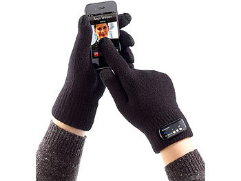 Callstel Freisprech-Handschuh Polyester mit Bluetooth, 1 Paar in Herrengröße