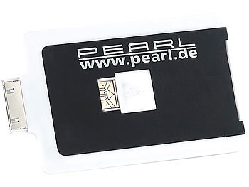 PEARL Lade- und Datenkabel im Scheckkartenformat für iPhone 4, 4S