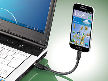 Callstel USB zu Micro-USB Daten- und Ladekabel, biegsam