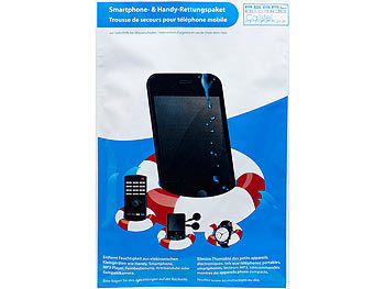 Smartphone-Entfeuchter: PEARL Smartphone- & Handy-Rettungspaket zur Soforthilfe bei Wasserschaden