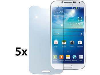 Somikon Displayschutzfolie für Samsung Galaxy S4, glasklar (5er Set)