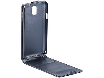 Xcase Stilvolle Klapp-Schutztasche für Samsung Galaxy S4 mini, schwarz
