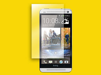 PEARL Displayschutz für HTC ONE (M7) aus gehärtetem Echtglas, 9H
