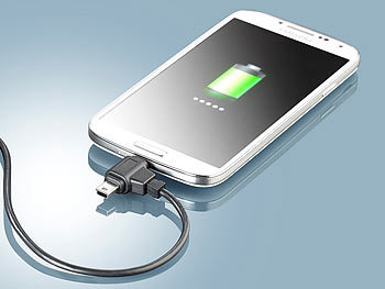 Callstel 2in1: Lade-/Datenkabel USB auf Mini- und Micro-USB, 1 m