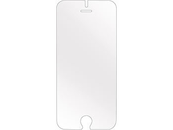 Somikon Displayschutz für Apple iPhone 6, 6s, gehärtetes Echtglas (9H), 3 mm