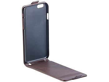 Xcase Stilvolle Klapp-Schutztasche für iPhone 6/s, braun