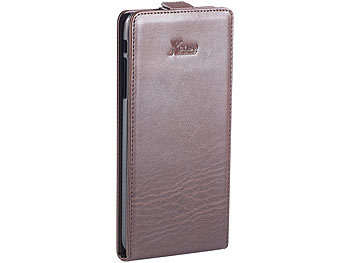 Xcase Stilvolle Klapp-Schutztasche für iPhone 6/s Plus, braun