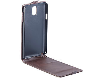 Xcase Stilvolle Klapp-Schutztasche für Samsung Note 3, braun