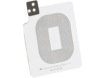 Empfänger-Pad für Ladegerät mit Qi-Receiver-Pad: Callstel Qi-kompatibles Receiver-Pad für Samsung Galaxy S5