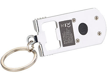 PEARL 3in1-Schlüsselanhänger: Smartphone-Ständer, Leuchte & Flaschenöffner