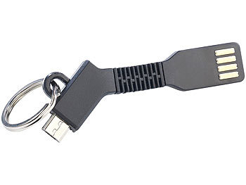 Callstel Ladekabel-Schlüsselanhänger mit Micro-USB-Anschluss