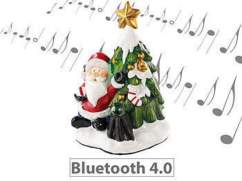 Weihnachtsdeko mit Sound: Callstel Lautsprecher mit Weihnachtsmann und Tannenbaum, Bluetooth, 8 Watt