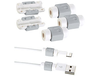 iPhone-Ladekabel-Schutz: Callstel Kabelprotektor für Apple-Daten- & Ladekabel, 4er-Set