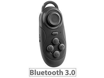 Gamepad: auvisio Mini-Akku-Game-Controller & Fernbedienung, Bluetooth, iOS, Android, PC