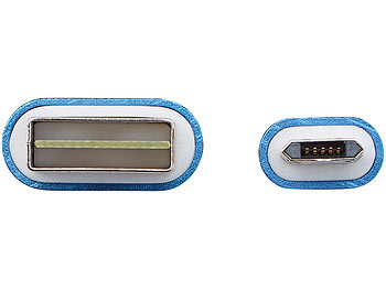 Callstel Lade-/Datenkabel USB auf Micro-USB mit beidseitigen Steckern, 100 cm