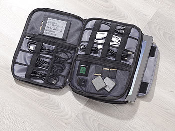 Xcase Elektronik- und Kabel-Organizer, Fach für Tablet-PC bis 9,7" (24,6 cm)
