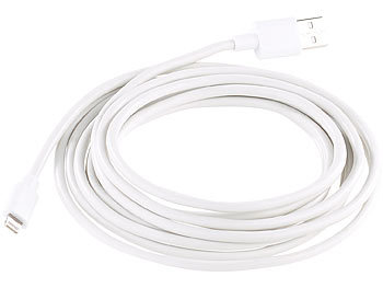 USB Ladekabel iPhone: Callstel Extra langes Daten- & Ladekabel ab iPhone 5, Apple-zertifiziert, 3 m