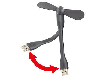 USB Lüfter: Callstel Flexibler USB-Ventilator für PC, Notebook, Laptop, Powerbank uvm.