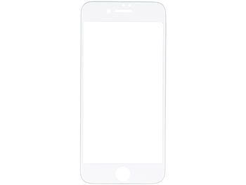Somikon Display-Schutzglas für iPhone 7 Plus, 3D-Hartglas 9H, weiß