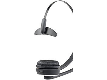 Callstel Profi-Mono-Headset mit Bluetooth, Geräuschunterdrückung, 15-Std.-Akku