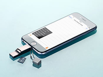 Callstel USB-Speicher-Erweiterung für iPhone, iPad & iPod, bis 128 GB, MFi