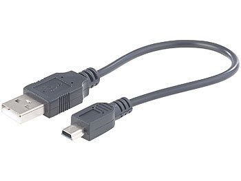 Callstel Ultrapraktisches USB Ladekabel für Handys & Player mit mini-USB-Buchse