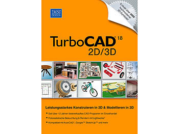 IMSI TurboCAD V.18 2D/3D mit STL-Schnittstelle (3D Drucker-Format)