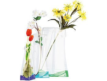 infactory Faltbare Kunststoff-Vasen "Color Tube" 7er-Set