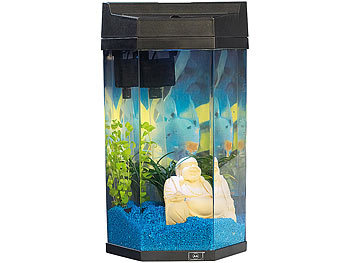 infactory Säulen-Panorama-Aquarium "Neptun" im Komplett-Set, 7 Liter