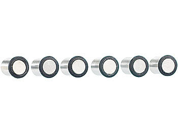 infactory Elegante Edelstahl-Magnete "Pins" im 6er-Sparpack