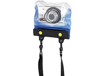 Unterwasserhülle Kamera: Somikon Unterwasser-Kameratasche "Z-38" mit Objektivführung
