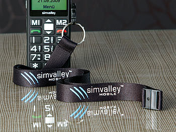 simvalley Mobile Halsschlaufe/ Lanyard mit Solltrennstelle für Mobiltelefone