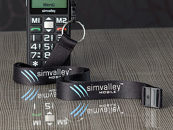 simvalley Mobile Halsschlaufe/ Lanyard mit Solltrennstelle für Mobiltelefone