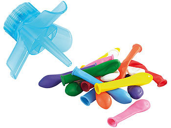Spielzeug außen: Playtastic Wasserbomben-Set: Praktische Füllhilfe (3/4") & 80 Ballons