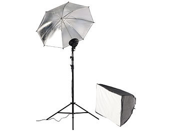 Fotolicht Schirm: Somikon Höhenverstellbare Softbox mit zusätzlichem Reflektorschirm
