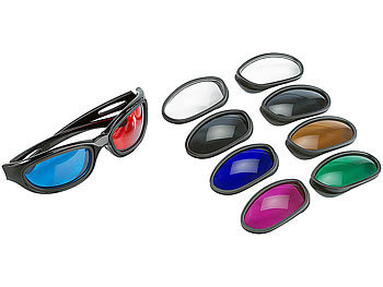 Somikon Innovative Sonnenbrille: polarisierende Gläser & 3D-Wechselgläser